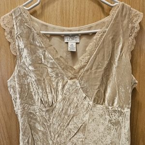 Women's Ann Taylor Loft crushed velvet camisole top 12 EUC
